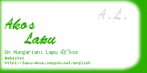 akos lapu business card